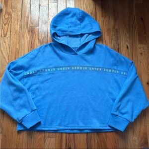 Under Armour blue cropped hoodie